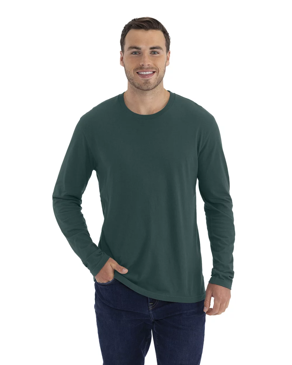NEXT LEVEL APPAREL Men's Cotton Long-Sleeve Crew