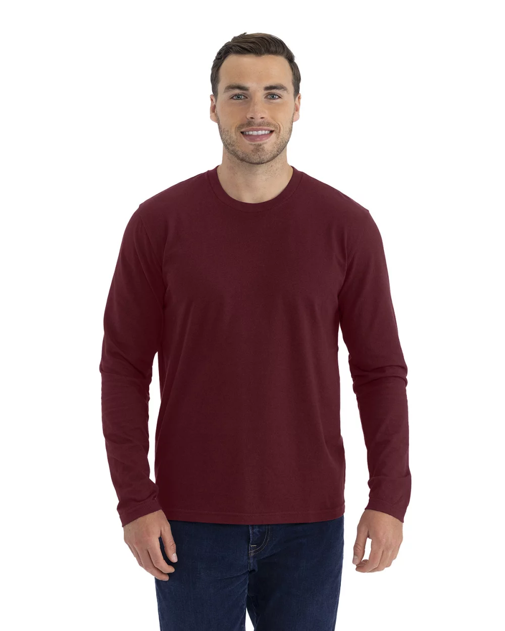 NEXT LEVEL APPAREL Men's Cotton Long-Sleeve Crew