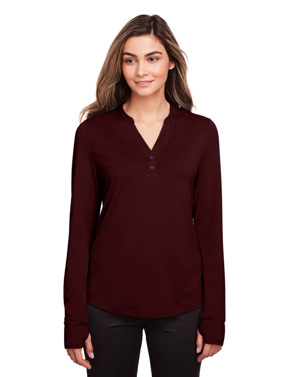 NORTH END Ladies' Jaq Snap-Up Stretch Performance Pullover
