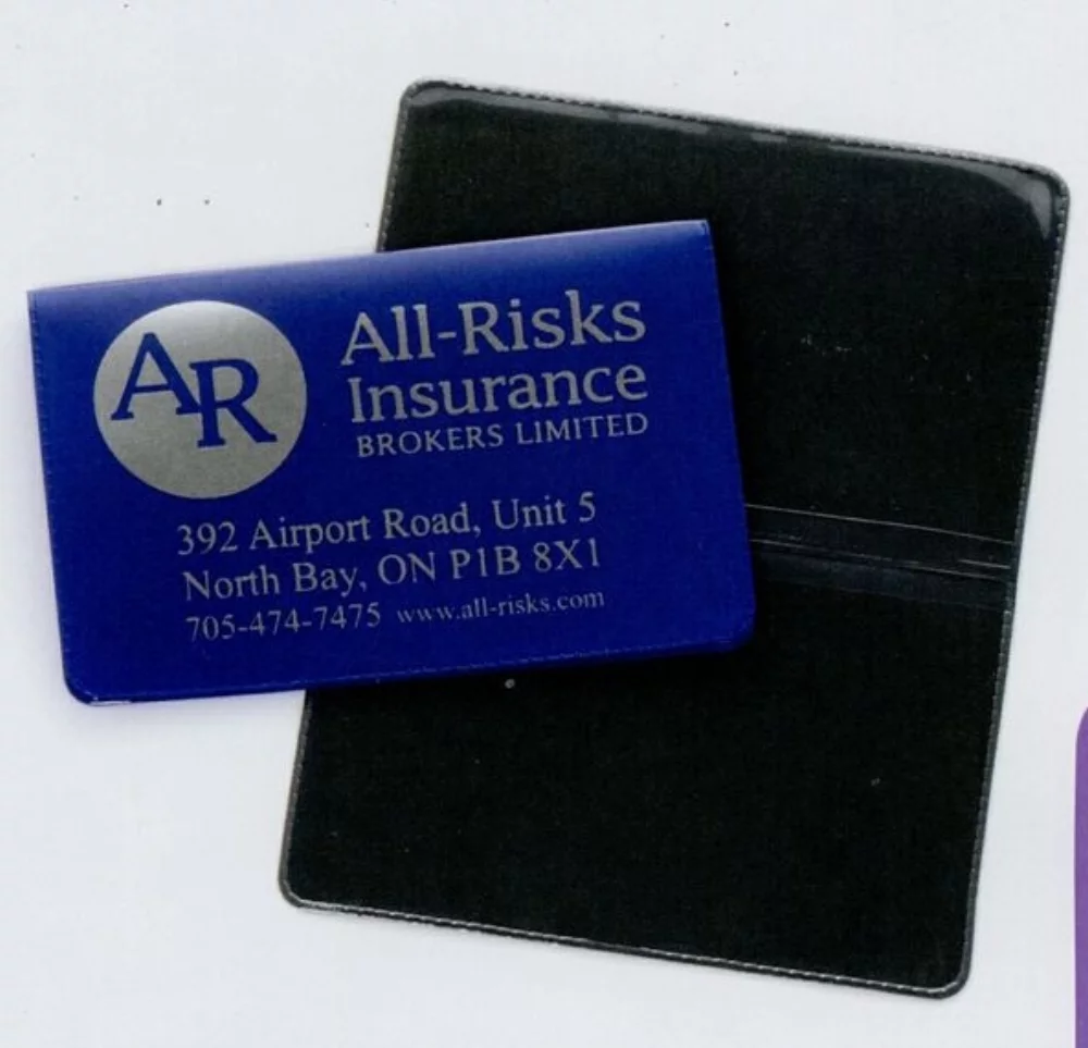 Classic Wallet Card Holder w/ 2 Clear Inside Pockets