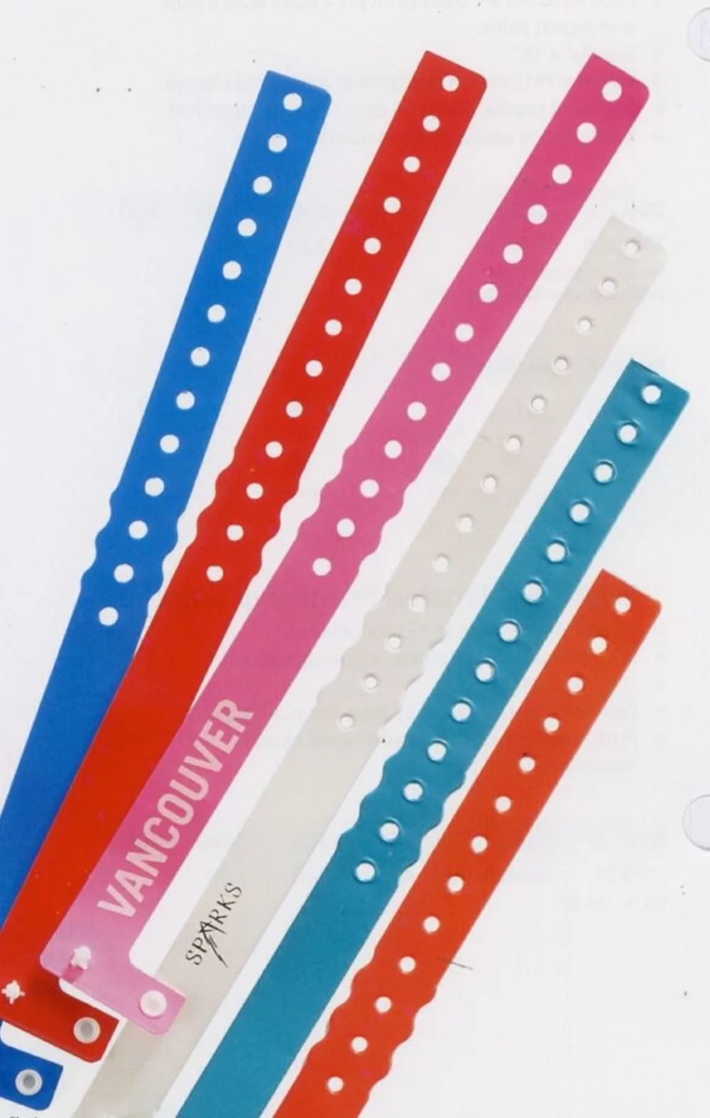 Plastic Printed Wristband w/ Snap Closure