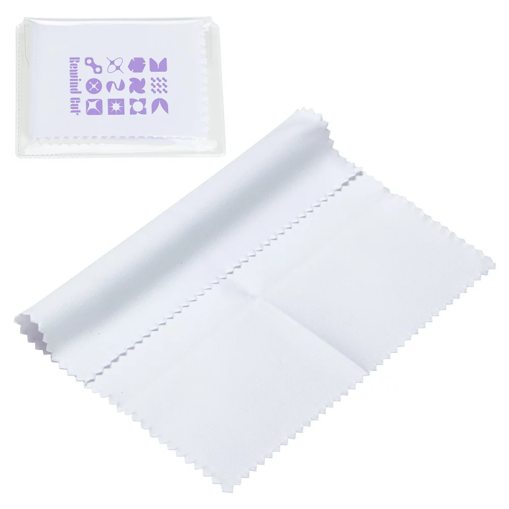 6" x 6" 220GSM Microfiber Cleaning Cloth in Clear PVC Case