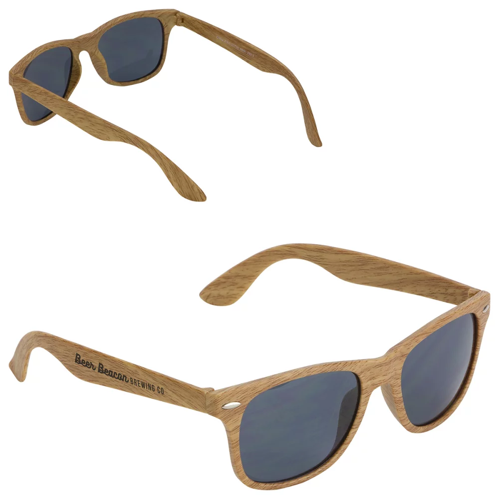 Lunettes de soleil Sebring UV400 en grain de bois