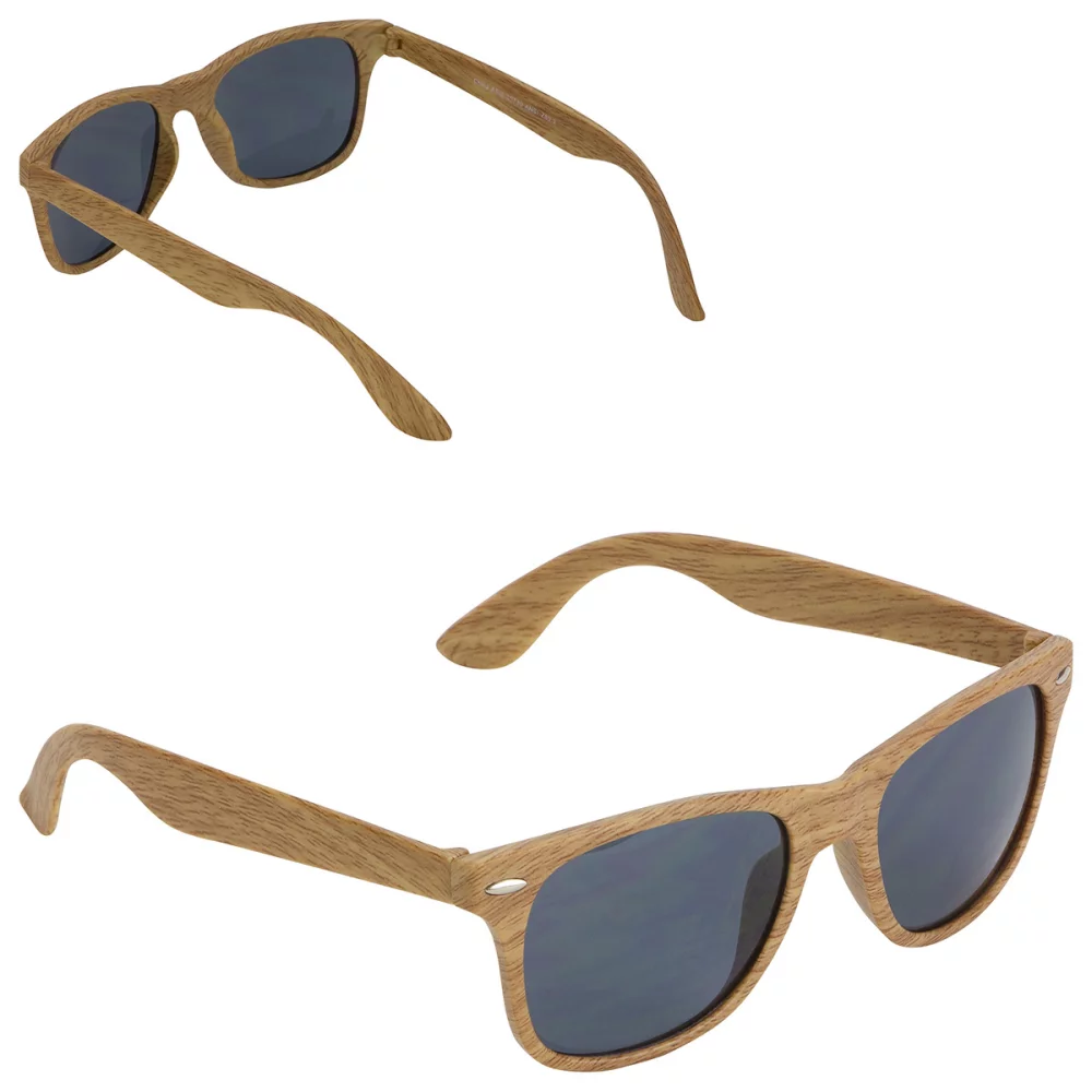 Lunettes de soleil Sebring UV400 en grain de bois