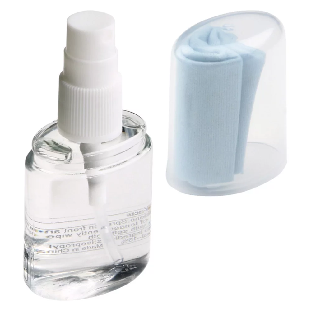 Nettoyant pour lentilles avec chiffon en microfibre