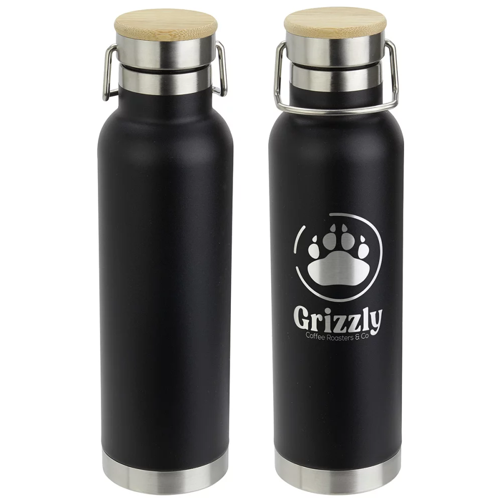 Cusano 22 oz Vacuum Insulated Stainless Steel Bottle with Bamboo Cap