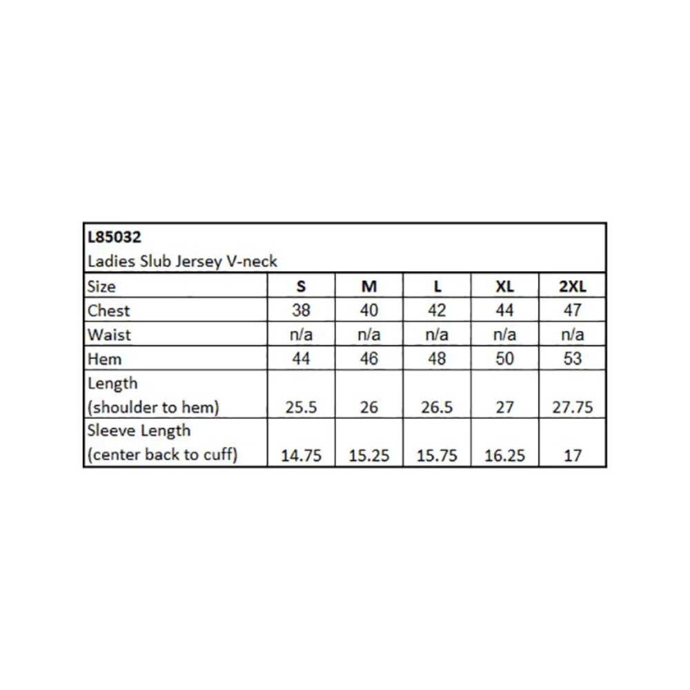 ACE Ladies' Slub A-Line V Neck T-Shirt