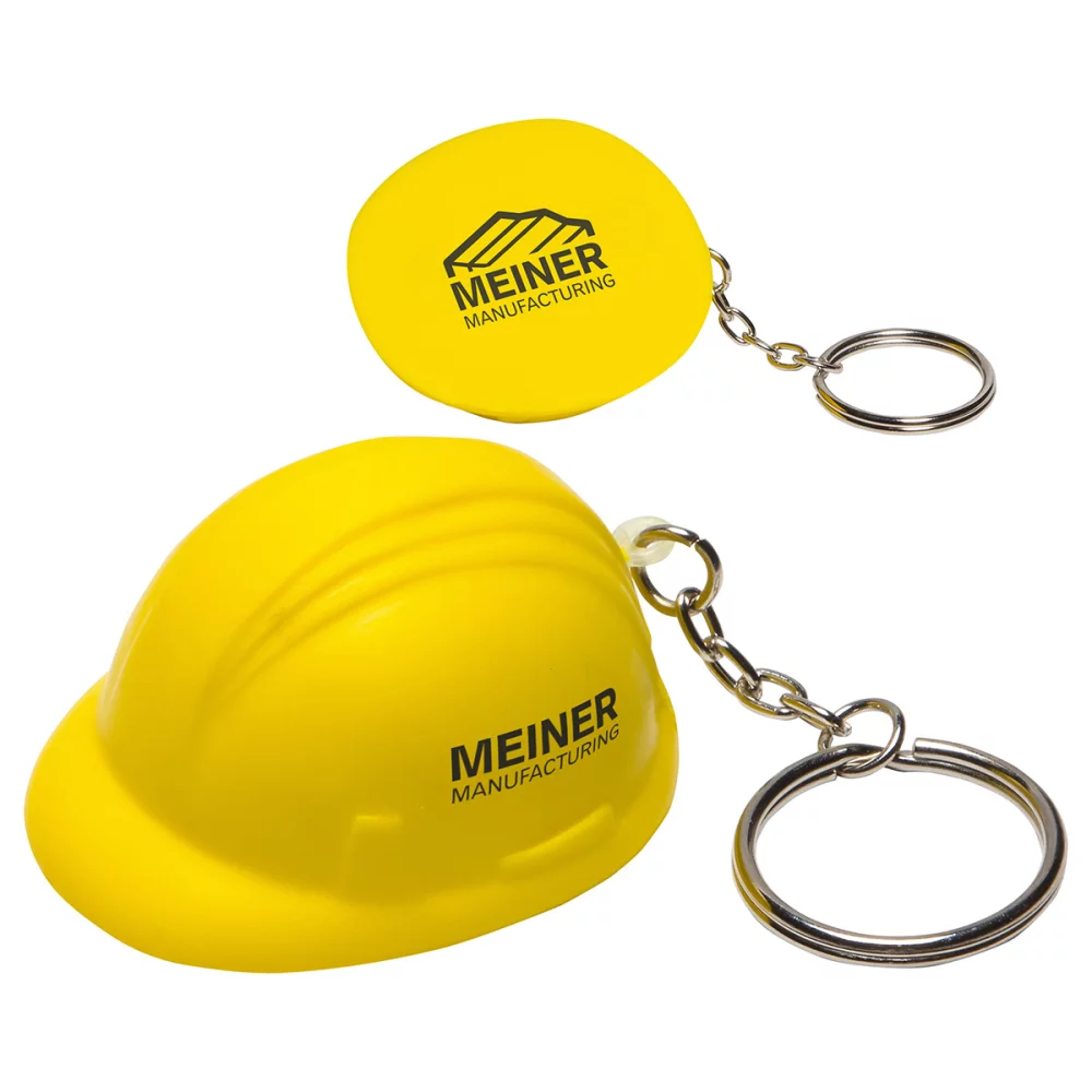 Porte-clés anti-stress en forme de casque de chantier
