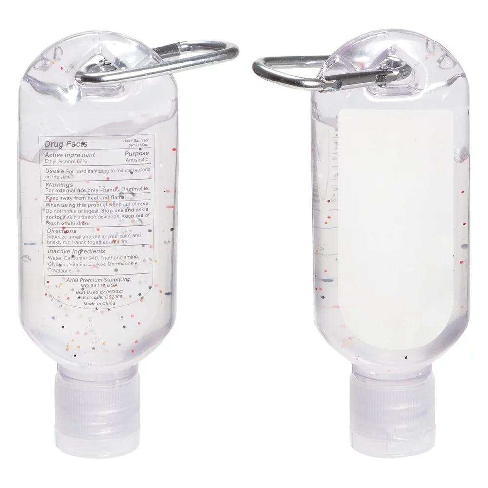 Désinfectant pour les mains Clip-It de 1,8 oz avec perles d'hydratation