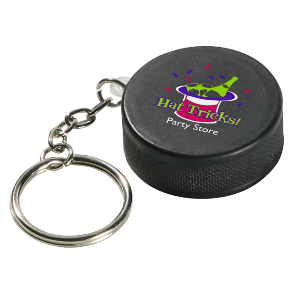 Porte-clés anti-stress en forme de rondelle de hockey