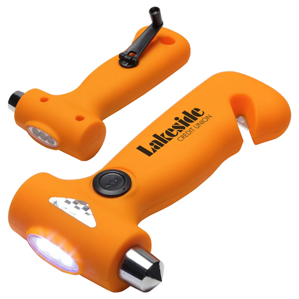 Outil d'évacuation de voiture avec lampe dynamo