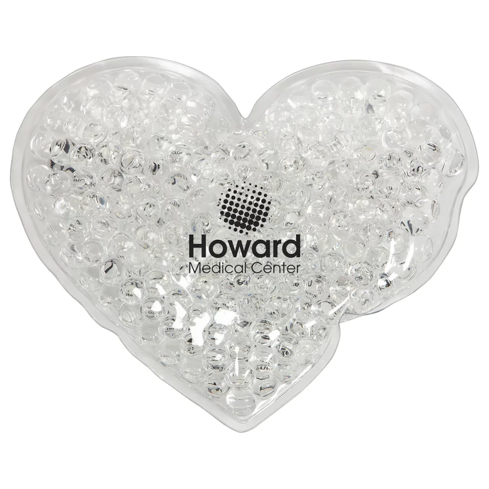 Grand pack chaud/froid en perles aqua en forme de cœur