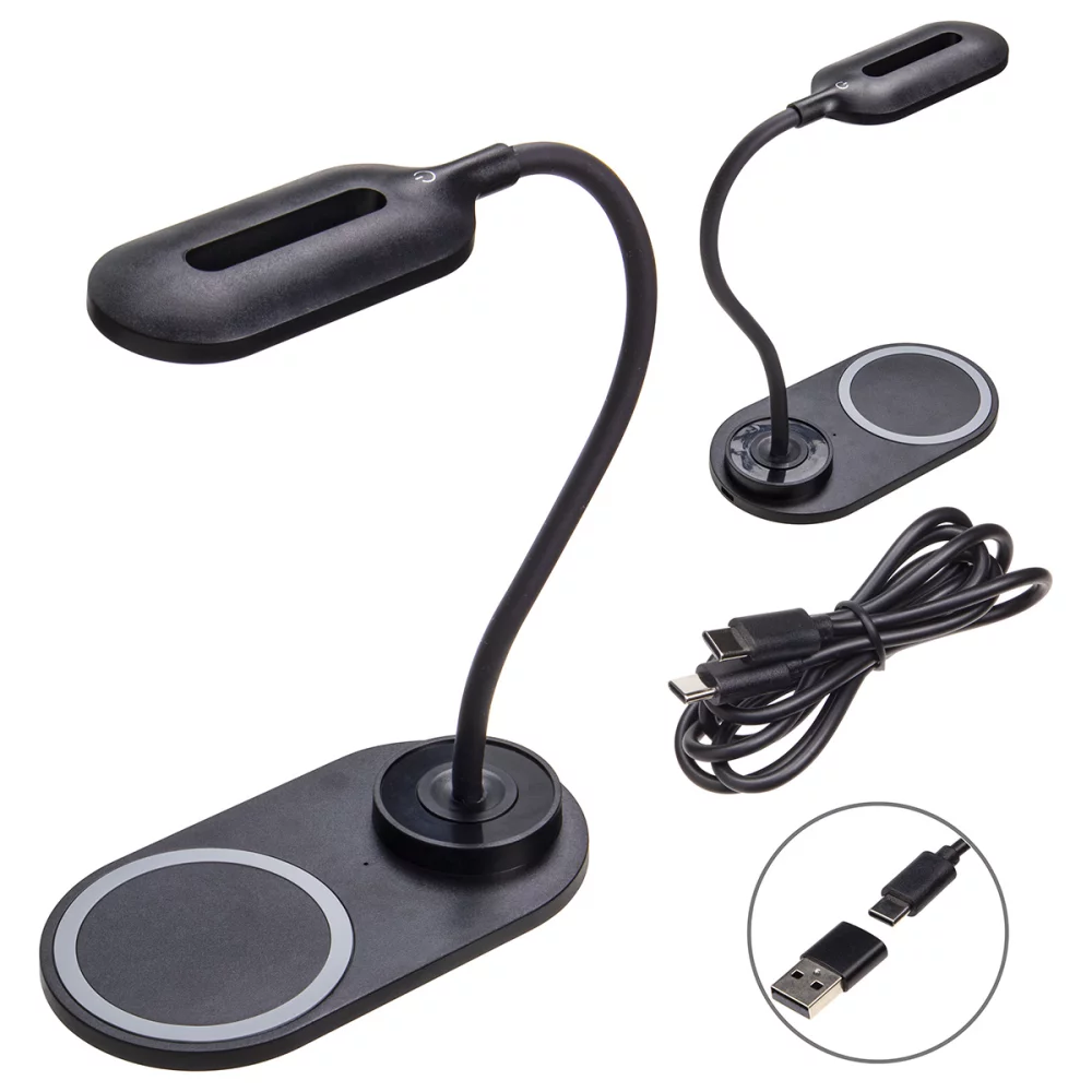 Lampe de bureau Nova réglable avec chargeur sans fil 15W