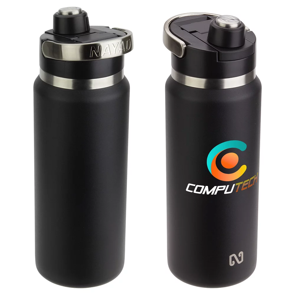 Bouteille en acier inoxydable double paroi de 26 oz NAYAD® Traveler avec bec verseur à vis