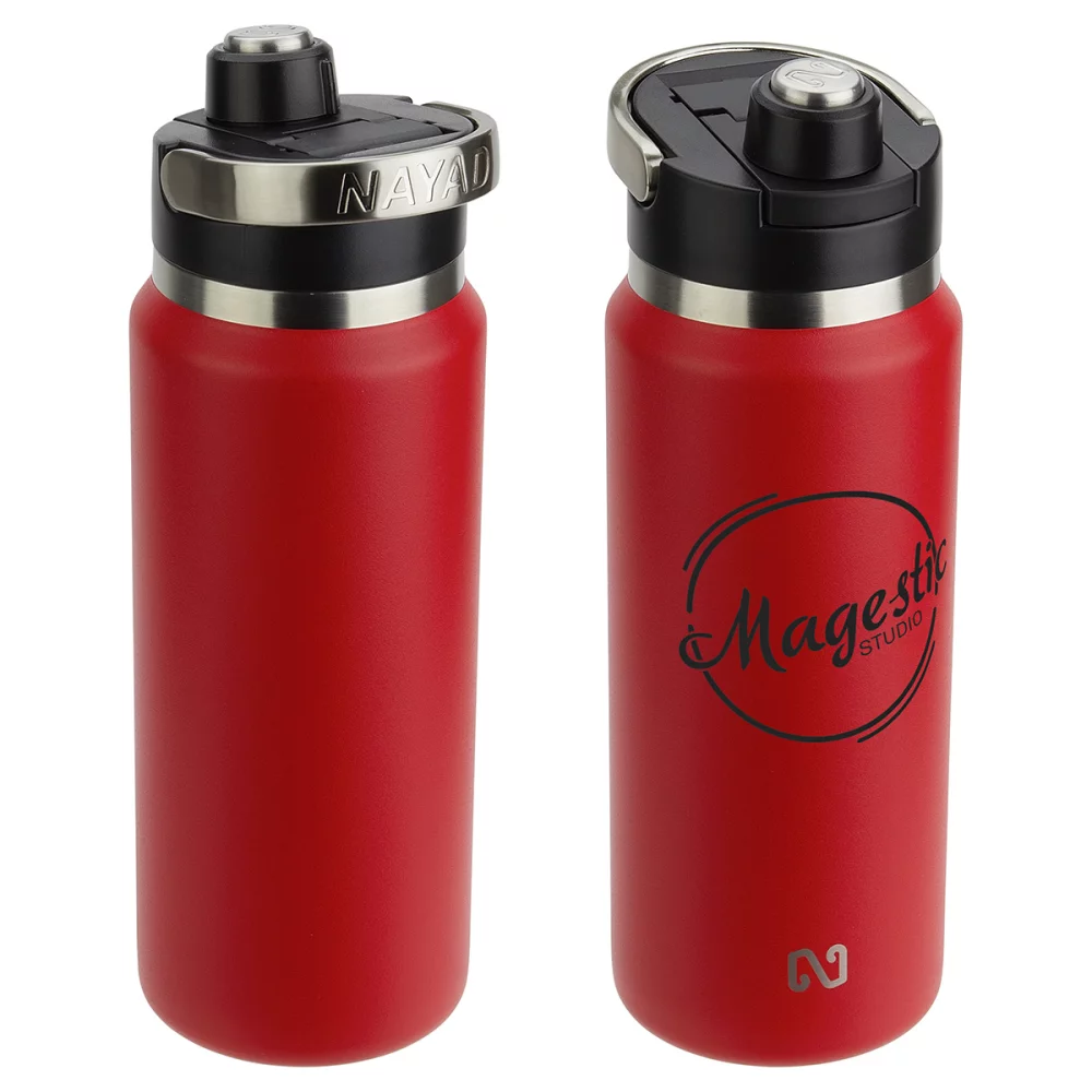 Bouteille en acier inoxydable double paroi de 26 oz NAYAD® Traveler avec bec verseur à vis