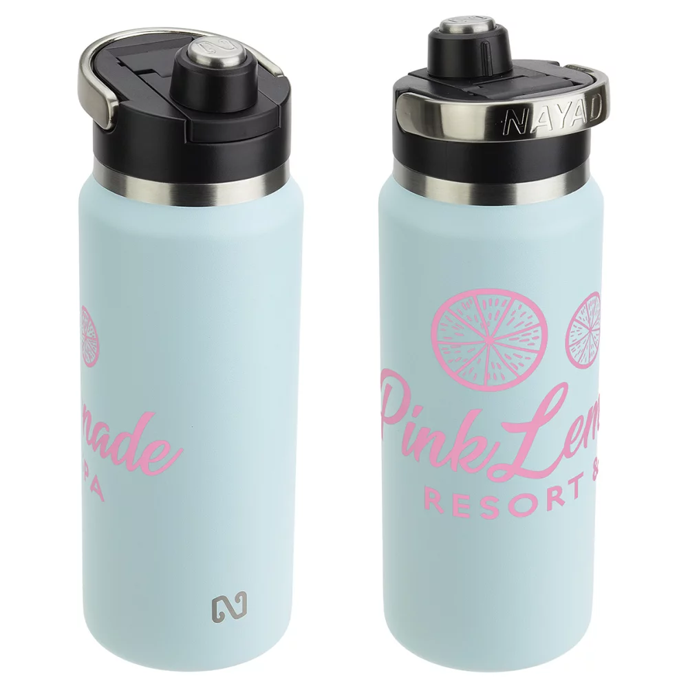 Bouteille en acier inoxydable double paroi de 26 oz NAYAD® Traveler avec bec verseur à vis