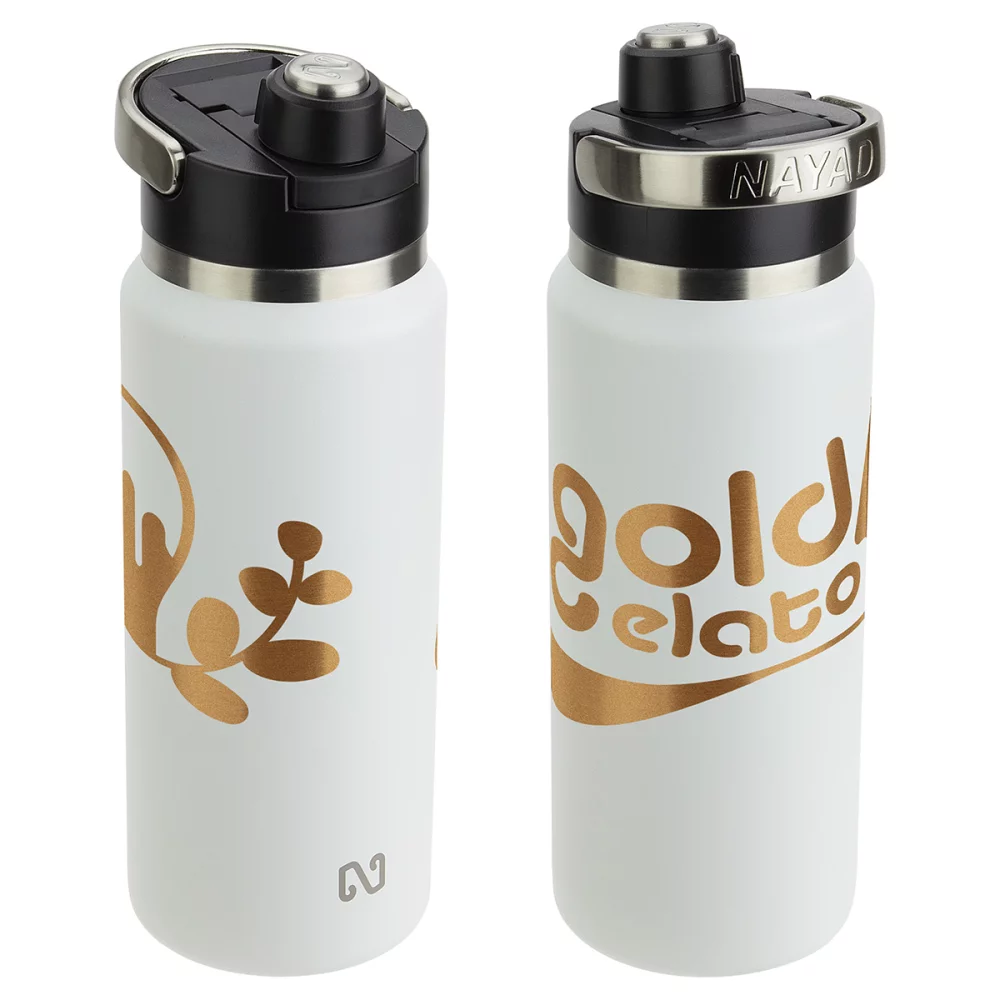 Bouteille en acier inoxydable double paroi de 26 oz NAYAD® Traveler avec bec verseur à vis