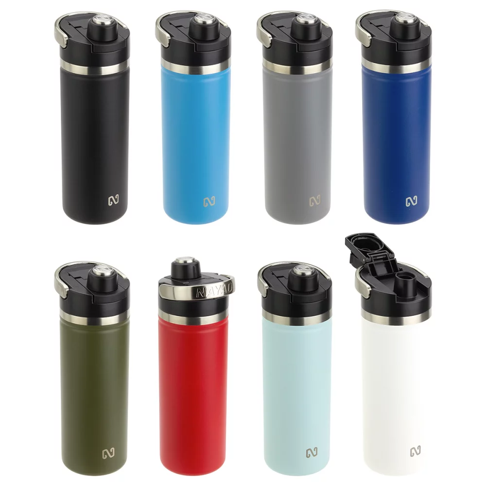 NAYAD® Traveler 18 oz Stainless Double-wall Bottle with Twist-Top Spout