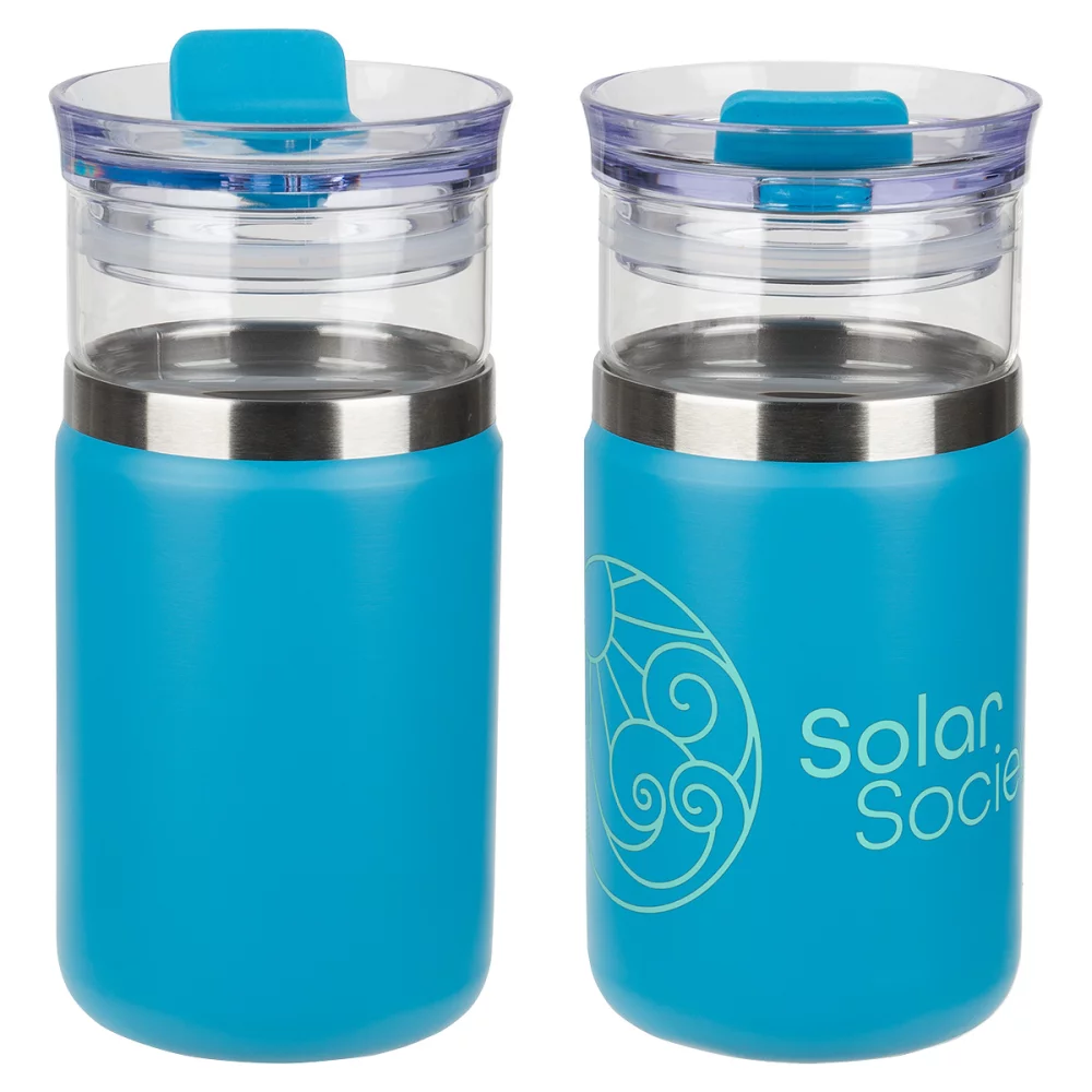 Tamari 12 oz Glass Tumbler & Vacuum Insulated Cooler