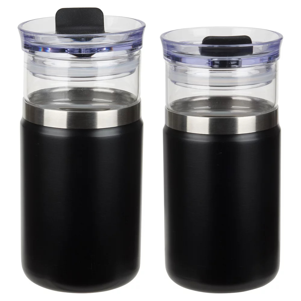 Tamari 12 oz Glass Tumbler & Vacuum Insulated Cooler