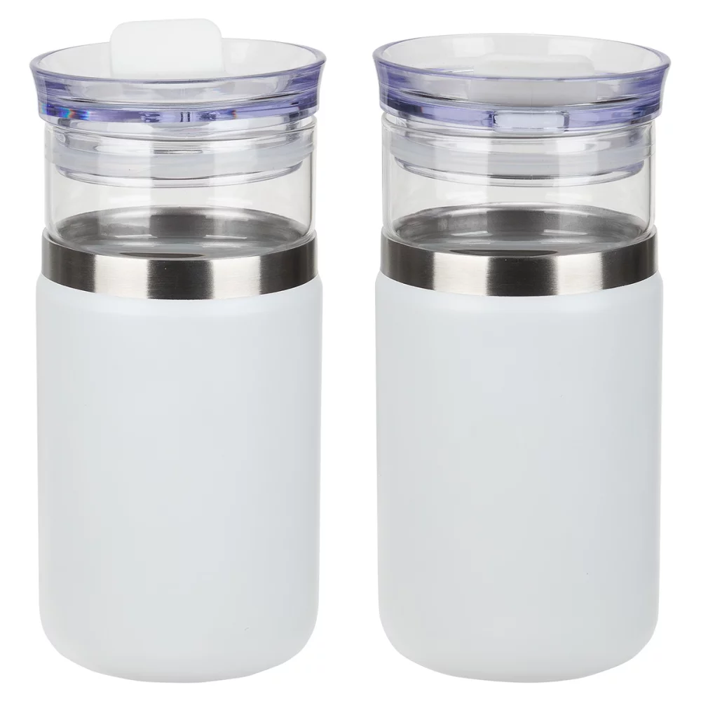 Tamari 12 oz Glass Tumbler & Vacuum Insulated Cooler