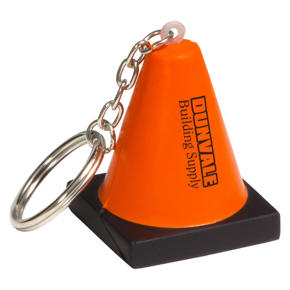 Porte-clés anti-stress en forme de cône de chantier