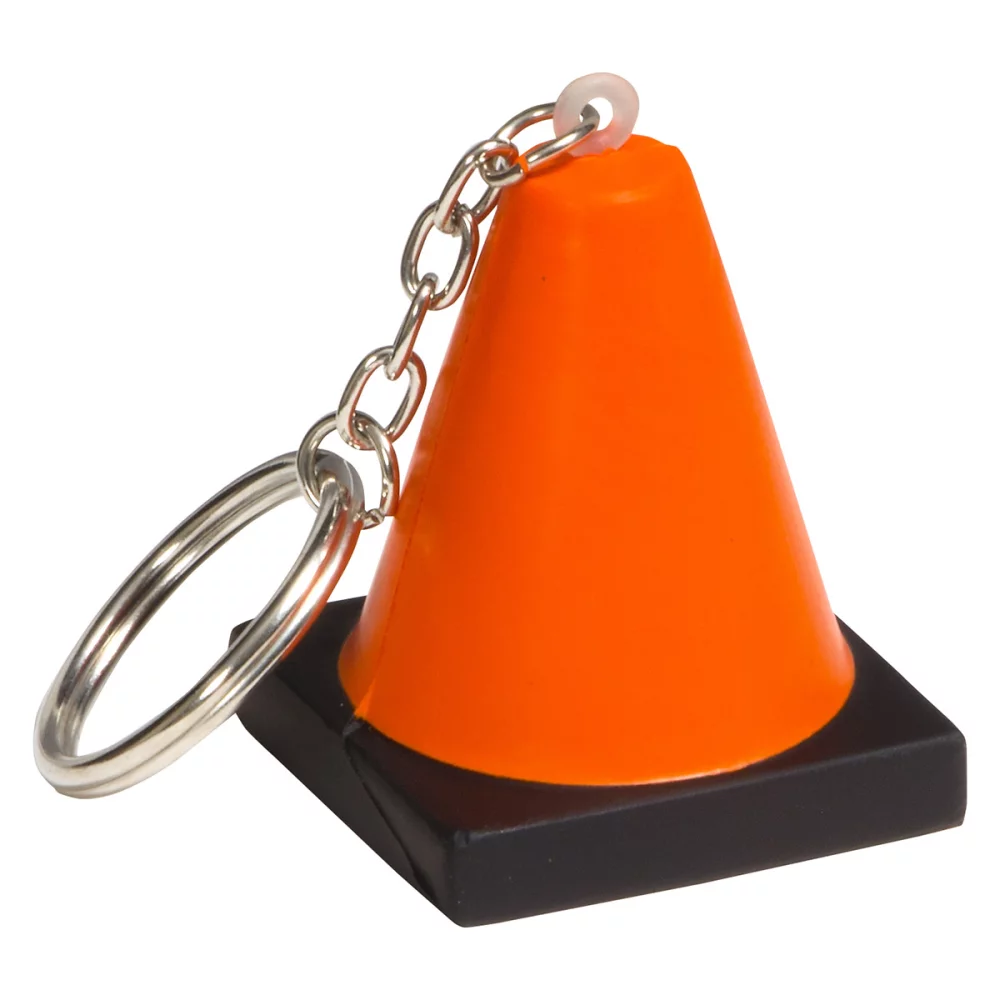 Porte-clés anti-stress en forme de cône de chantier