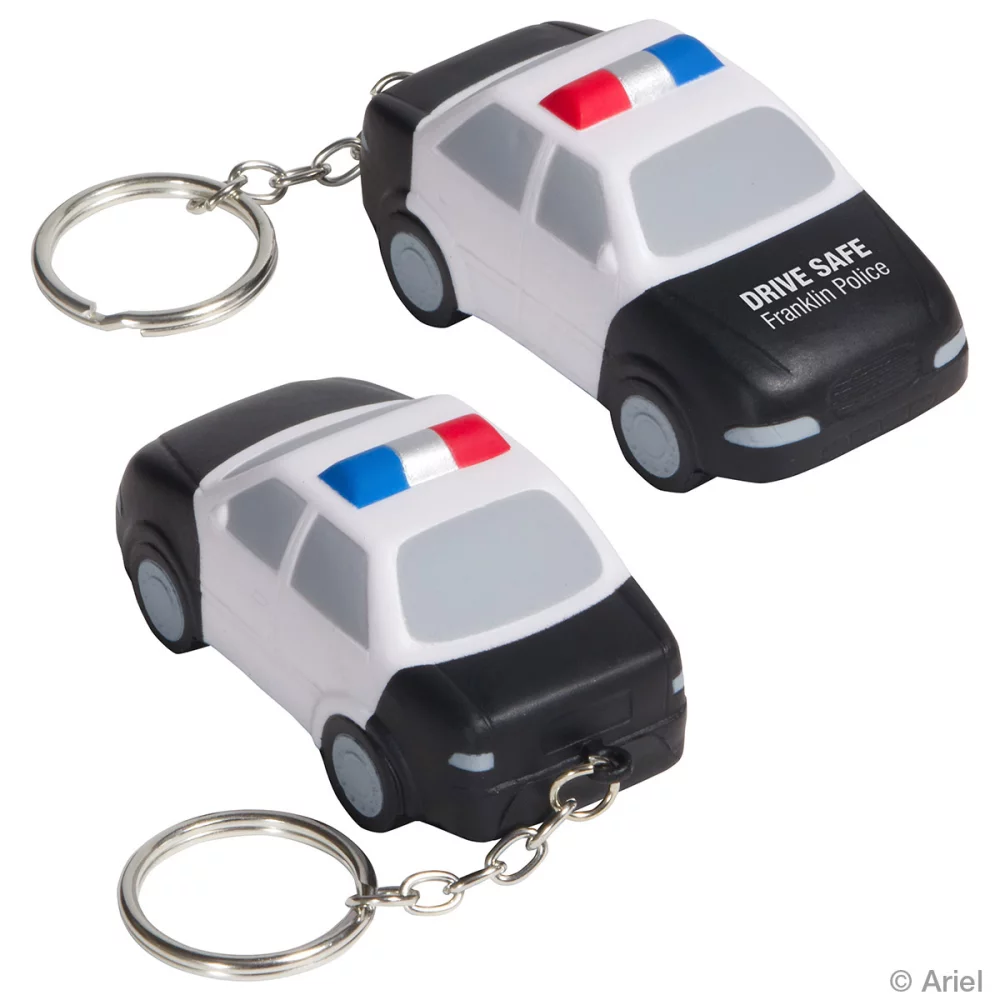 Porte-clés anti-stress en forme de voiture de police
