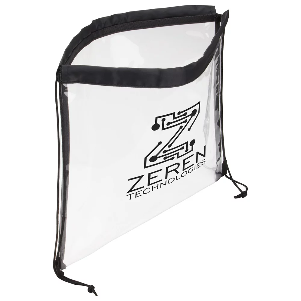 Sac transparent avec cordon de serrage