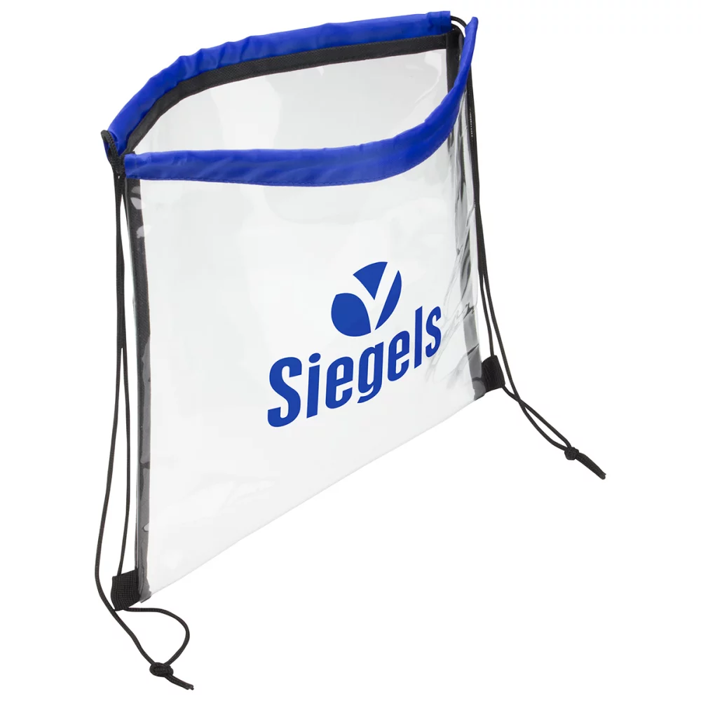 Sac transparent avec cordon de serrage