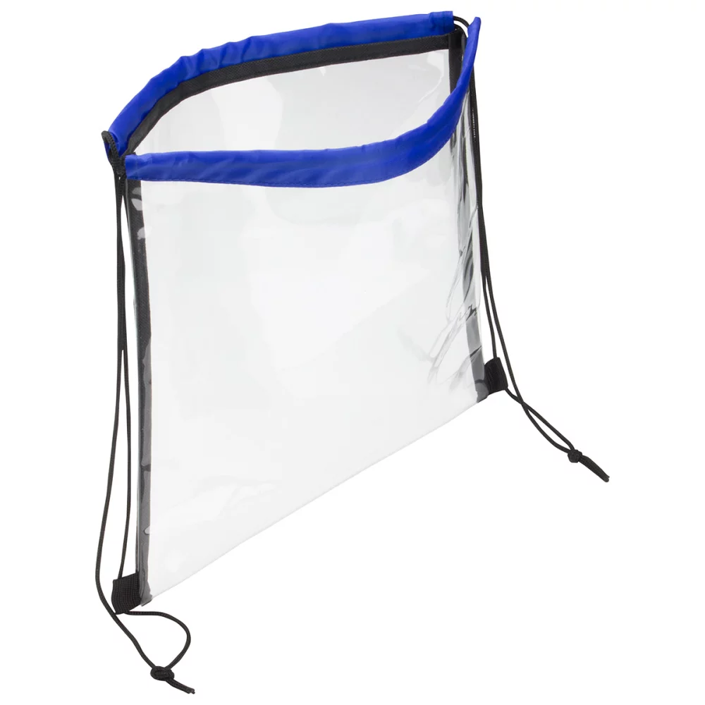 Sac transparent avec cordon de serrage