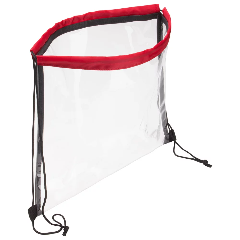 Sac transparent avec cordon de serrage