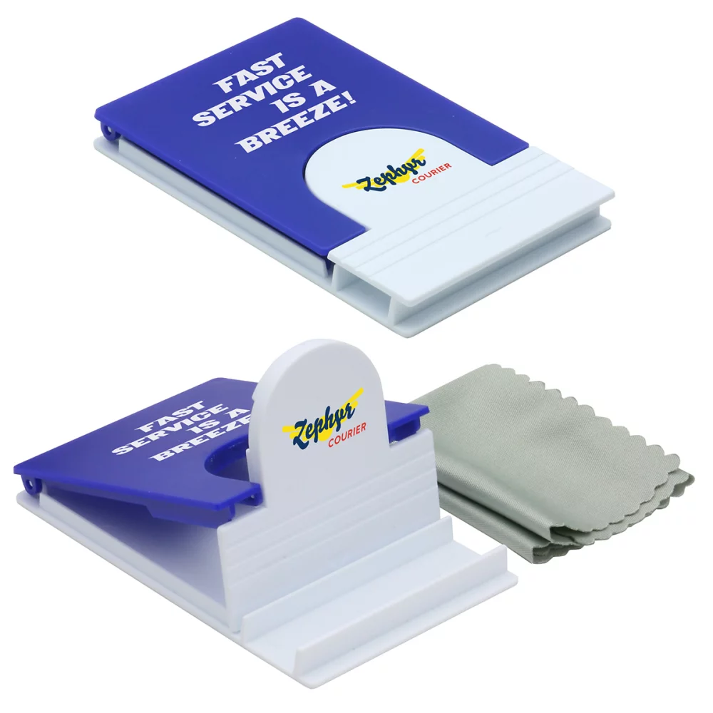 5" x 5" Microfiber Cloth with Phone Holder