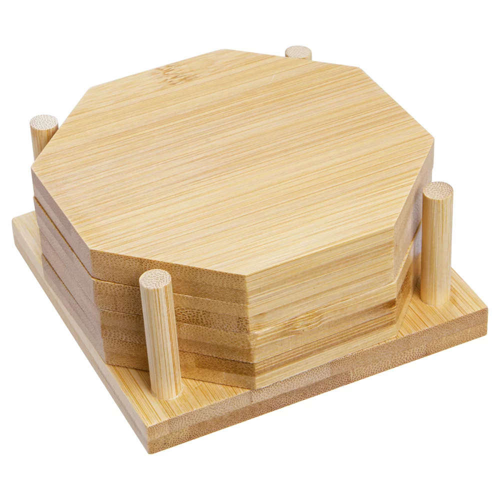 Bamboo 4-Piece Coaster Set
