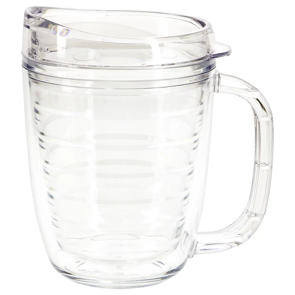Mug Lakeshore 12 oz en Tritan® avec poignée translucide + couvercle