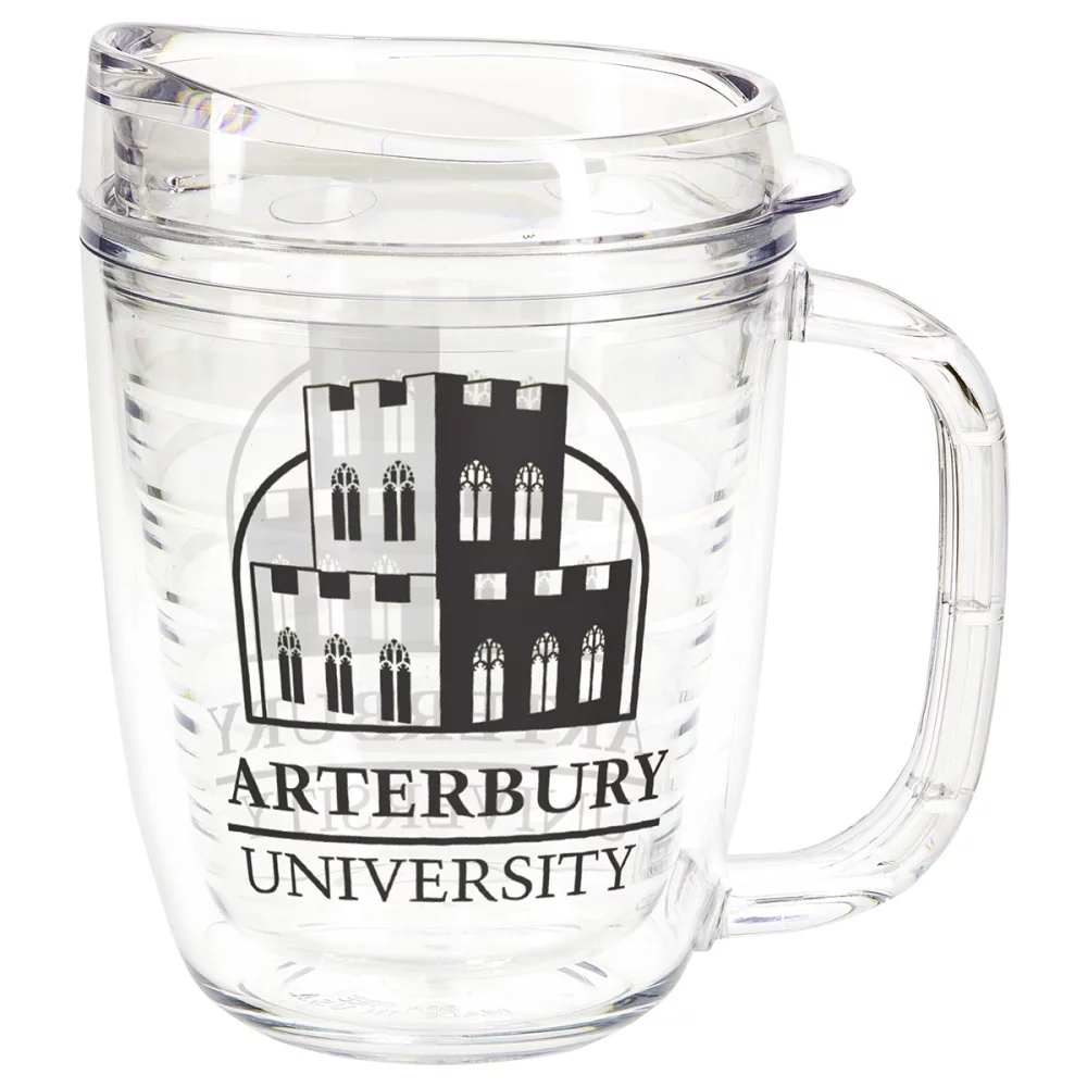 Mug Lakeshore 12 oz en Tritan® avec poignée translucide + couvercle