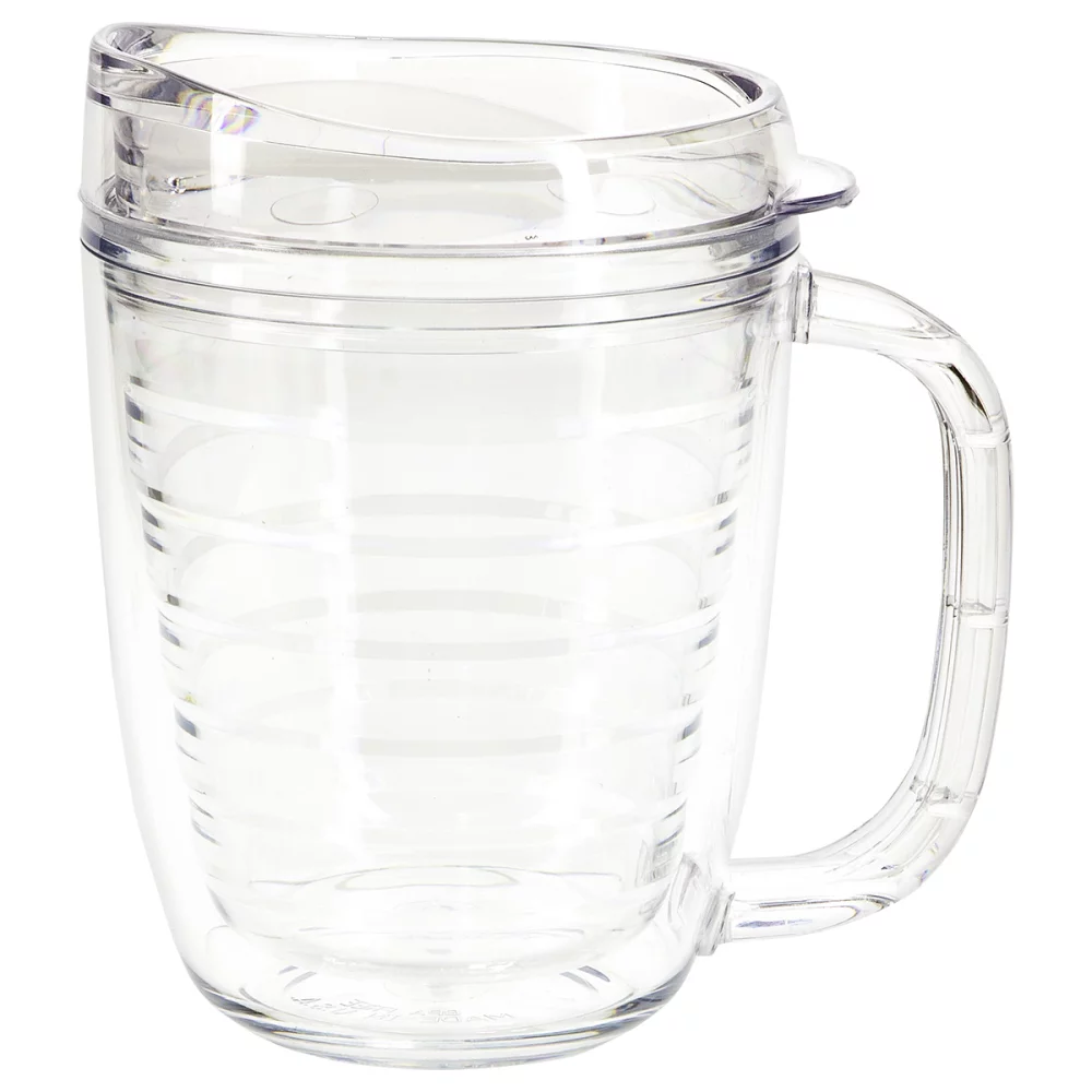 Mug Lakeshore 12 oz en Tritan® avec poignée translucide + couvercle