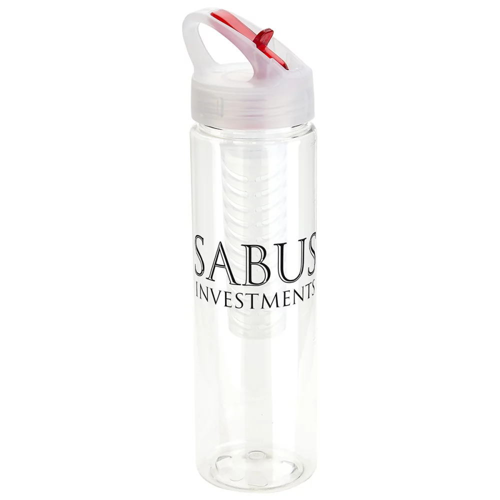 Bouteille infuseur Arena 25 oz PET Eco-Polyclear™ avec couvercle rabattable