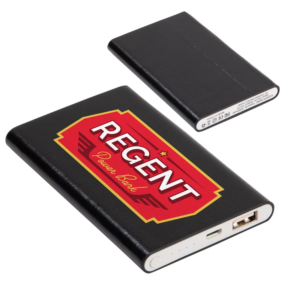 Batterie externe en similicuir Regent 4000mAh