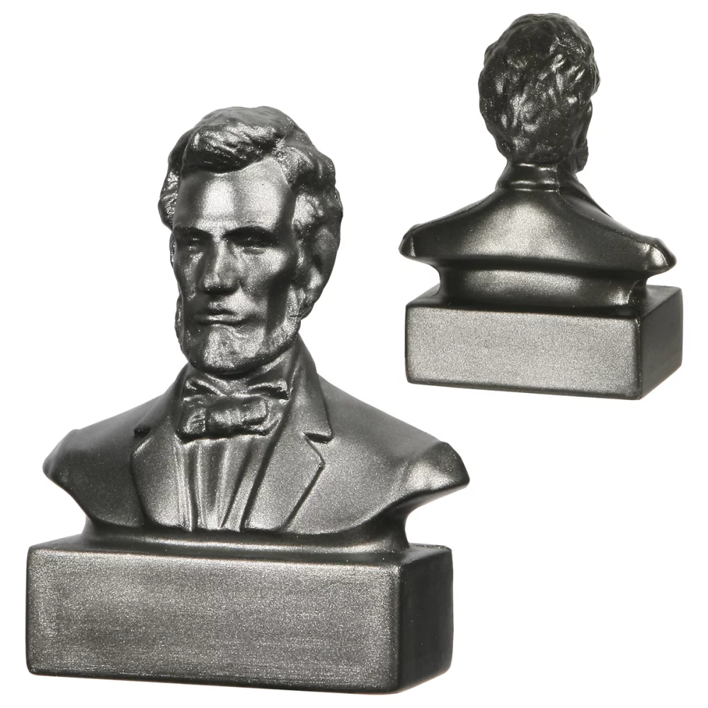 Soulagement du stress en forme de buste d'Abraham Lincoln