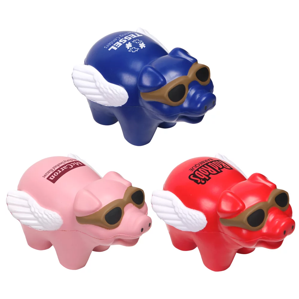 Soulageur de stress en forme de cochon volant