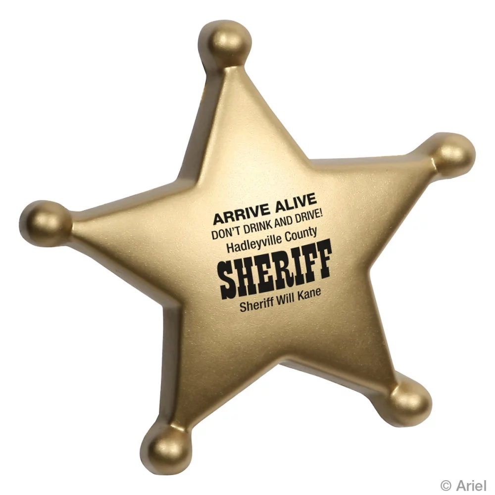 Soulage-stress en forme de badge de shérif
