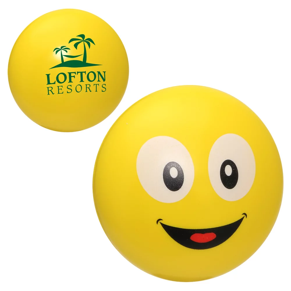 Soulagement du stress avec un emoji souriant