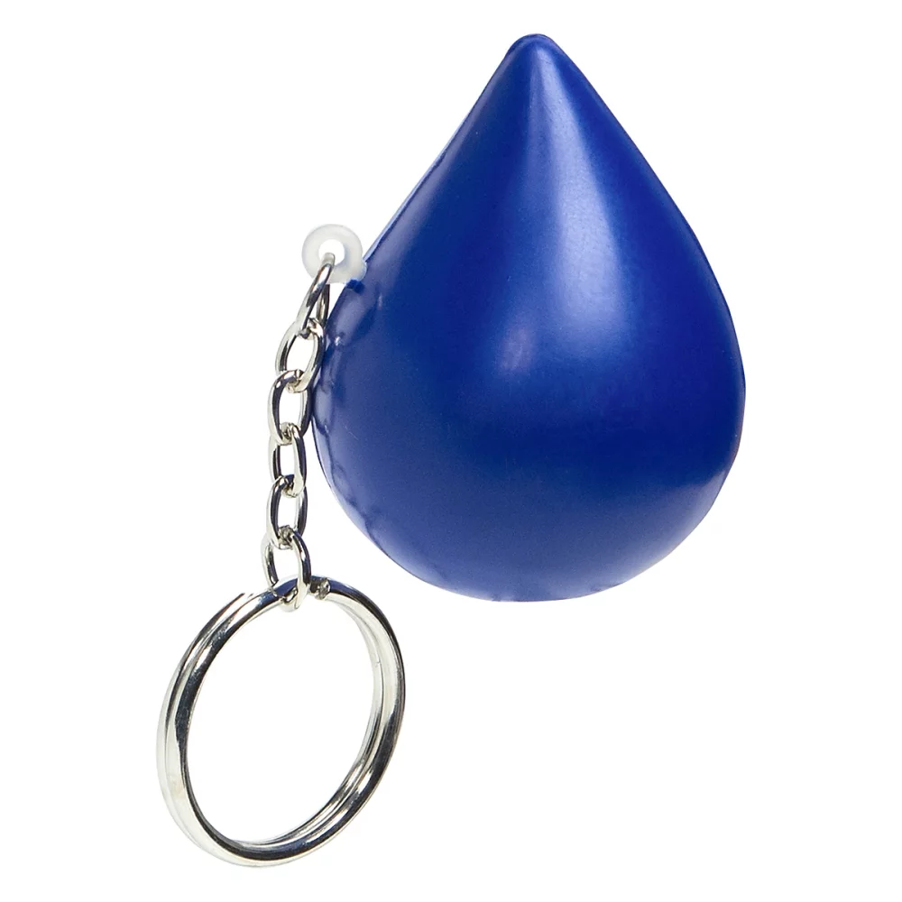 Porte-clés anti-stress en forme de goutte d'eau