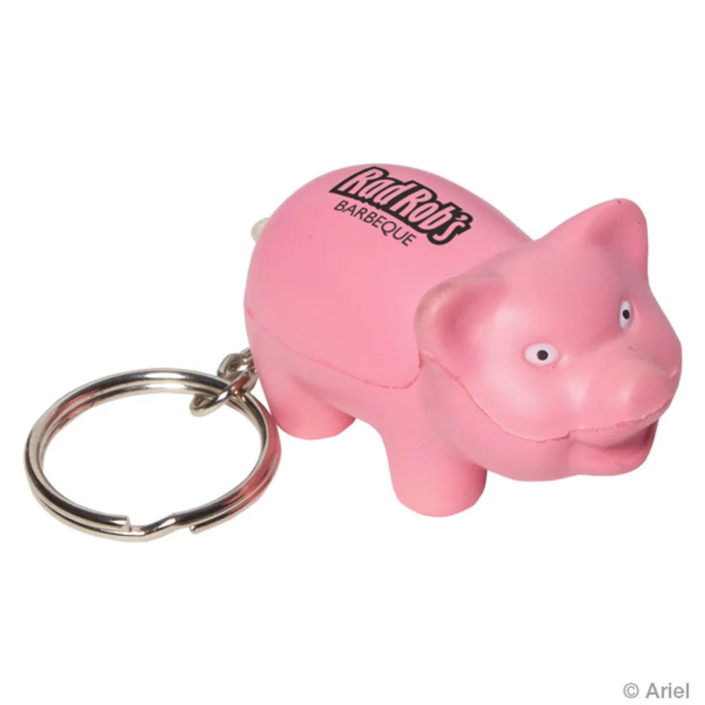 Porte-clés anti-stress en forme de cochon