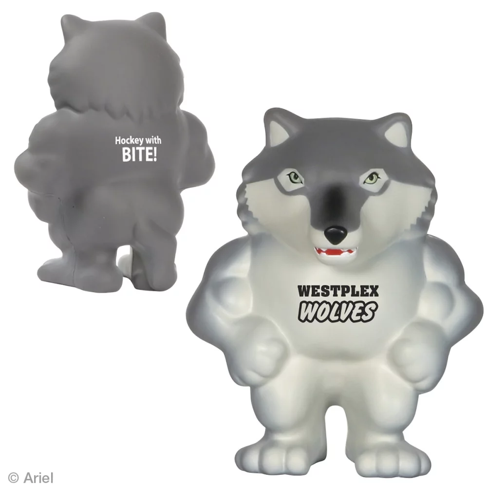 Soulage-stress mascotte loup