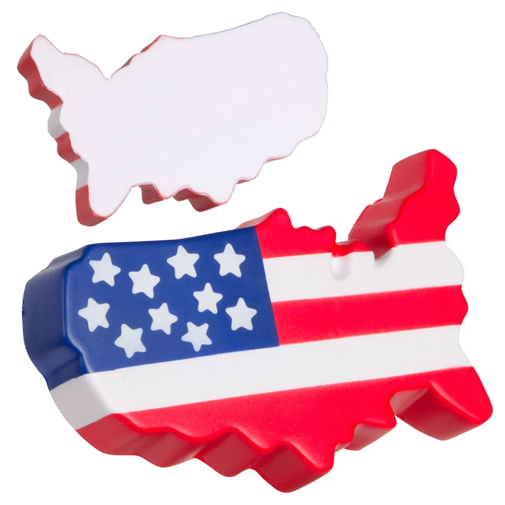 Soulageur de stress en forme de carte des États-Unis