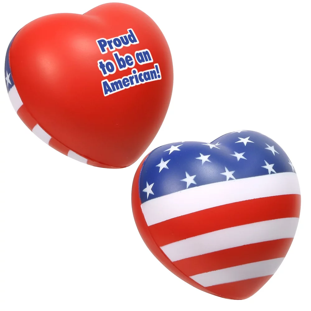Soulageur de stress en forme de cœur patriotique pour la Saint-Valentin