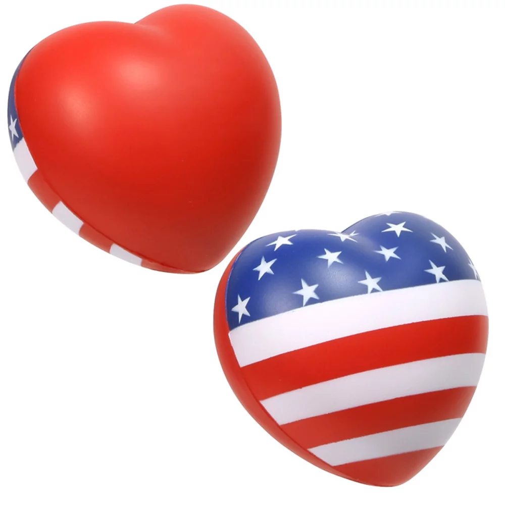 Soulageur de stress en forme de cœur patriotique pour la Saint-Valentin