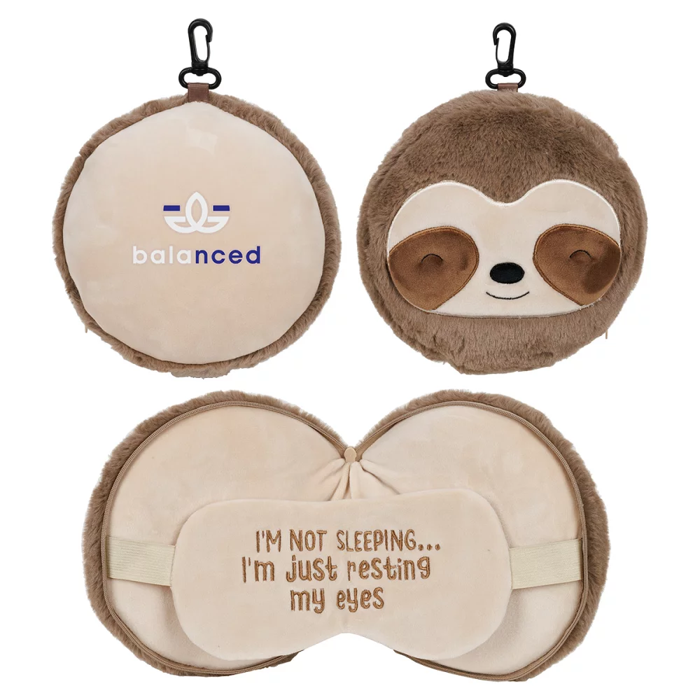 Coussin 2-en-1 et masque de sommeil Comfort Pals™ Sloth